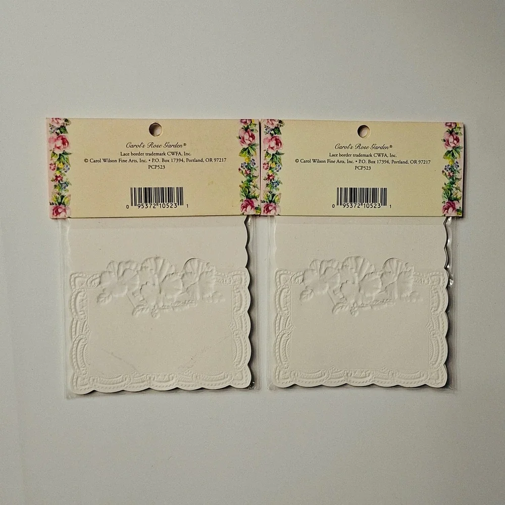 Vintage Carol Wilson Rose Garden Place Cards Lot of 20 Sealed Floral NOS